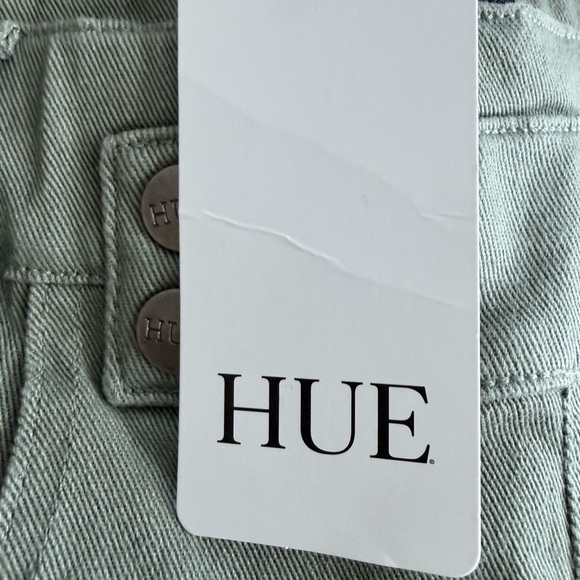 HUE Women’s Olive Green High Rise Girlfriend Denim Leggings Size Large - Picture 9 of 9